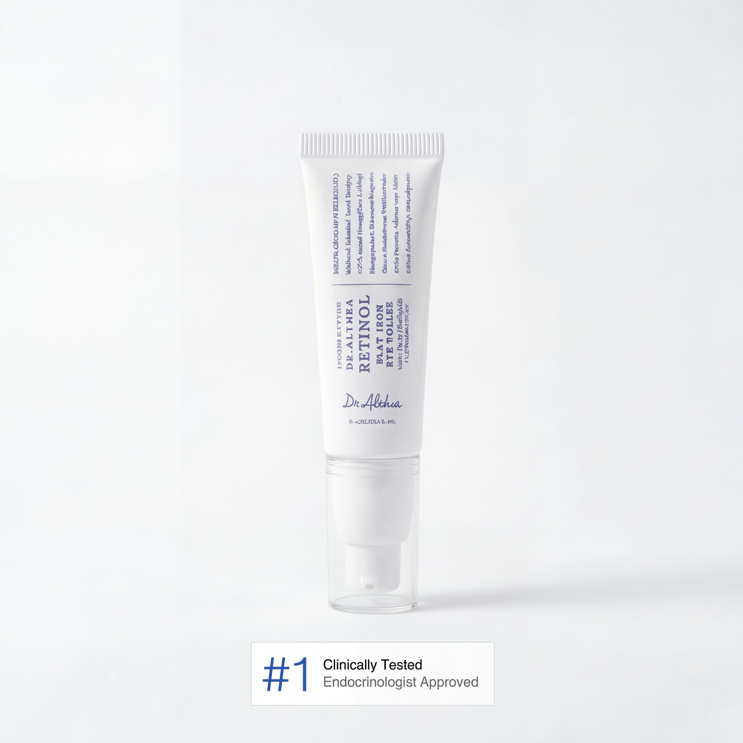 Flat iron eye roller applicator close-up with liquid serum

Eye serum tube with precision flat metal roller tip

Under-eye retinol gel with ergonomic cooling applicator